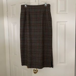 Women’s Calvin Klein Classifications Houndstooth 100% Wool Pencil Skirt